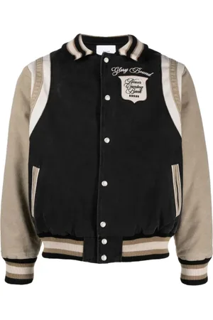 Rhude Homme, Vestes, Noir, Taille: M Veste Varsity en Toile