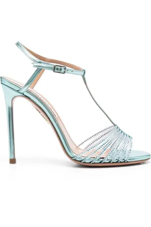 Aquazzura Femme, Chaussures, Bleu, Taille: 37 EU Amore Mio 115mm Sandales