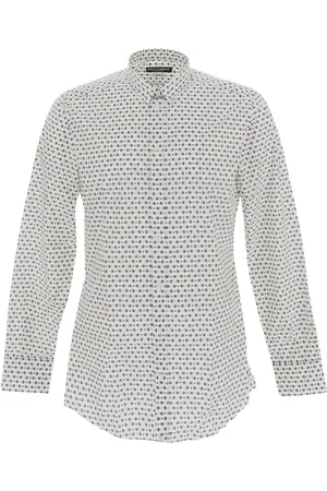 Dolce & Gabbana Homme, Chemises, Blanc, Taille: XL Chemise à motif logo