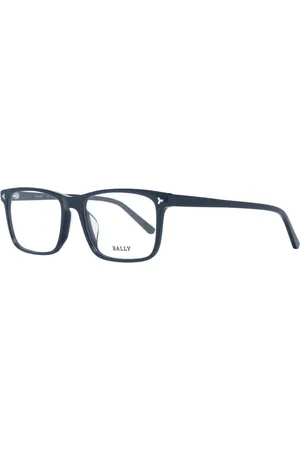 Bally Homme, Accessoires, Noir, Taille: ONE Size Montures Optiques Rectangulaires en Plastique Noir pour Hommes