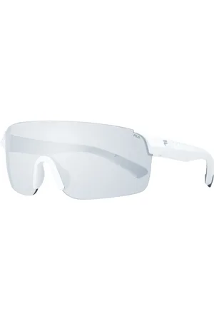 Fila Homme, Accessoires, Blanc, Taille: ONE Size Lunettes de Soleil Homme Blanches avec Verres Miroir et Dégradés