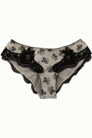 Dolce & Gabbana Femme, Sous-vêtements, Multicolore, Taille: 38 FR Culotte en Soie avec Dentelle