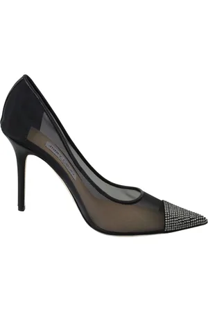 Jimmy Choo Femme, Chaussures, Noir, Taille: 36 EU Escarpins Amika Diamond en maille noire
