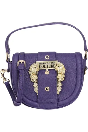 VERSACE Femme, Sacs, Violet, Taille: ONE Size Sac fourre-tout avec texture martelée et boucle dorée