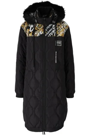 VERSACE Femme, Manteaux, Noir, Taille: 38 FR Parka matelassée en nylon - Restez au chaud et stylé