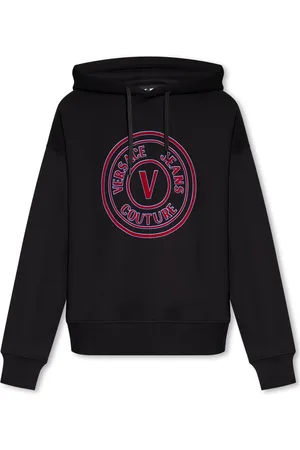 VERSACE Homme, Sweatshirts et sweats à capuche, Noir, Taille: XS Sweat à capuche imprimé