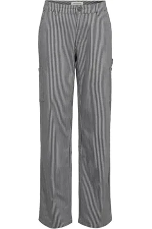 Sofie Schnoor Femme, Pantalons, Gris, Taille: 42 FR Pantalon Cargo à Rayures Gris