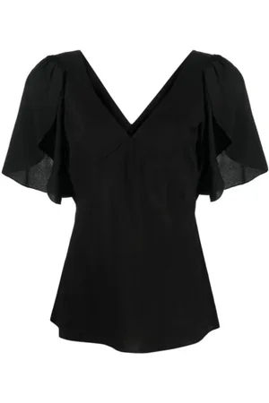 Twin-Set Femme, Blouses et Chemises, Noir, Taille: 36 FR Blouse Romantique à Manches Volantées