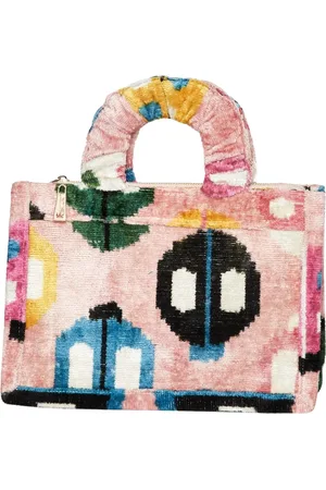 La Milanesa Femme, Sacs, Rose, Taille: ONE Size Sac à main en soie et coton multicolore