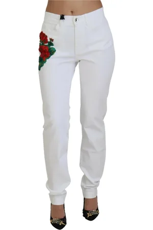 Dolce & Gabbana Femme, Pantalons, Blanc, Taille: 38 FR Superbes jeans skinny blancs