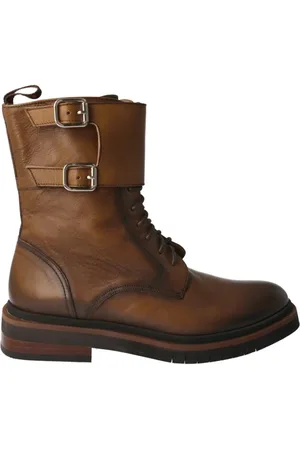 Calce Femme, Chaussures, Brun, Taille: 36 EU Bottine femme en cuir avec fermeture éclair latérale