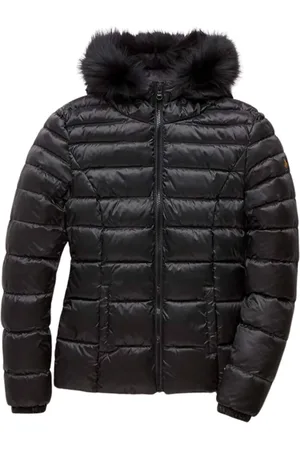 RefrigiWear Femme, Vestes, Noir, Taille: 40/42 FR Veste Courte Mead Fur