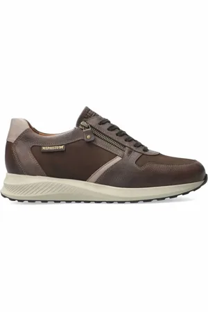 Mephisto Homme, Chaussures, Brun, Taille: 46 1/2 EU Baskets Homme en Cuir Décontractée