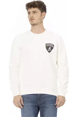 AUTOMOBILI LAMBORGHINI Homme, Sweatshirts et sweats à capuche, Blanc, Taille: XL SweaT-shirt col rond avec logo imprimé