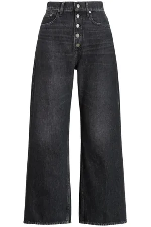 Ralph Lauren Femme, Jeans, Gris, Taille: W28 Jean Large Taille Haute