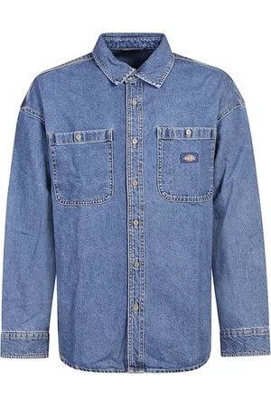 Dickies Homme, Chemises, Bleu, Taille: M Chemise en Denim avec Logo pour Homme