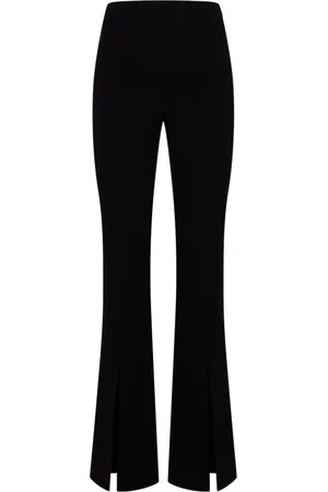 AMEN Femme, Pantalons, Noir, Taille: 38 FR Pantalon Noir en Crêpe Évasé