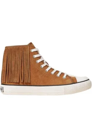Twin-Set Femme, Chaussures, Brun, Taille: 38 EU Baskets en Cuir à Franges - 39