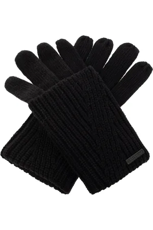 AllSaints Femme, Accessoires, Noir, Taille: ONE Size Gants avec logo