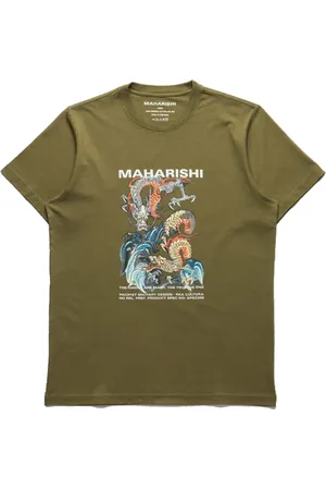Maharishi Homme, Tops, Vert, Taille: S T-shirt Bio Double Dragons