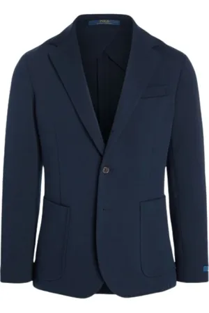 Ralph Lauren Homme, Vestes, Bleu, Taille: L Blazer en Coton Mélangé avec Fermeture à Boutons