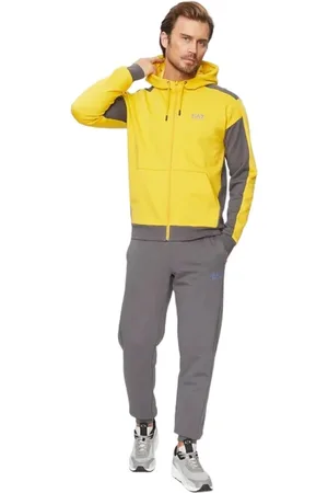 EA7 Homme, Sport, Jaune, Taille: L Pantalon Polyvalent en Coton