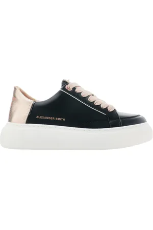 Alexander Smith Femme, Chaussures, Noir, Taille: 36 EU Baskets veganes noires avec éperon platine pailleté
