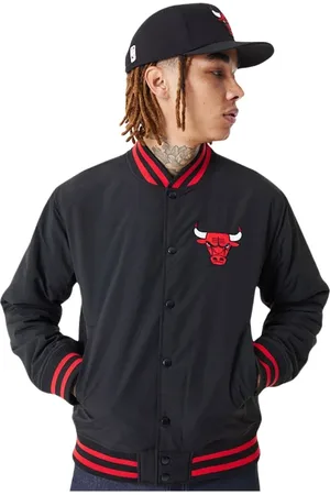 New Era Homme, Vestes, Noir, Taille: L Bomber Chicago Bulls Team Script