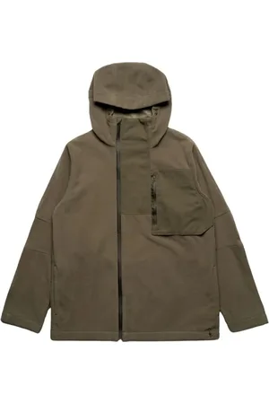 Maharishi Homme, Sport, Vert, Taille: S Sweat à Capuche Asymétrique en Polaire avec Fermeture Éclair