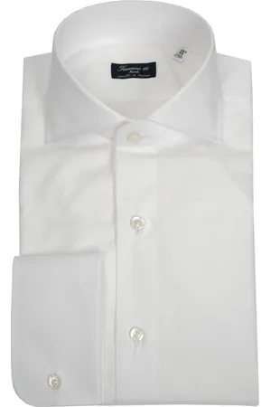 Finamore Homme, Chemises, Blanc, Taille: XL Chemise Napoli artisanale