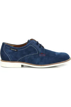 Mephisto Homme, Chaussures, Bleu, Taille: 41 EU Chaussures Homme en Daim Bleu à Lacets