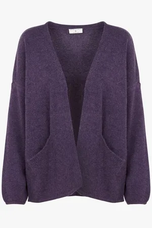 Des Petits Hauts Femme, Pulls, Violet, Taille: 40 FR Cardigan Violet en Laine pour Femmes
