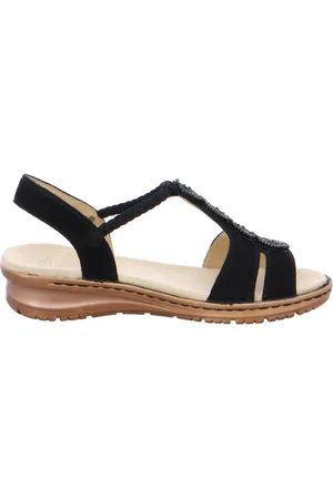 ARA Femme, Chaussures, Noir, Taille: 36 EU Sandale Noire Luxueuse avec Support de la Voûte Plantaire