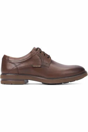 Mephisto Homme, Chaussures, Brun, Taille: 40 EU Chaussure en cuir marron noisette à lacets pour homme
