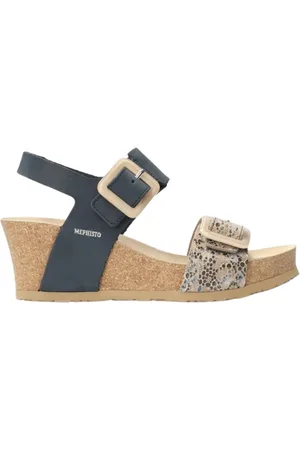 Mephisto Femme, Chaussures, Bleu, Taille: 36 EU Sandale légère pour femmes avec technologie Soft-Air