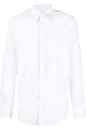 Dolce & Gabbana Homme, Chemises, Blanc, Taille: 2XL Chemise Blanche Slim Fit avec Col Pointu et Manches Longues