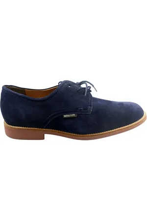 Mephisto Homme, Chaussures, Bleu, Taille: 40 1/2 EU Chaussures en daim bleu marine