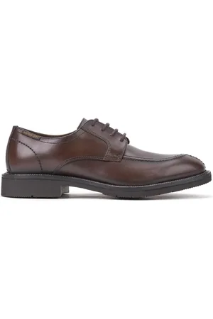Mephisto Homme, Chaussures, Brun, Taille: 40 EU Chaussure à Lacets Fait Main - Cuir Marron Foncé