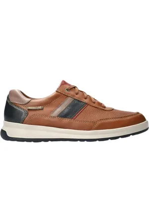 Mephisto Homme, Chaussures, Brun, Taille: 44 EU Baskets en cuir à la coupe décontractée