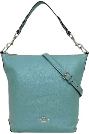 Coach Femme, Pre-owned, Vert, Taille: ONE Size Sac Tote Entraîneur en Cuir Vert