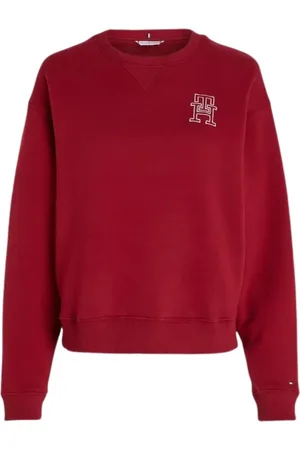 Tommy Hilfiger Femme, Sweatshirts et sweats à capuche, Rouge, Taille: 40 FR Pulls Hommes Élégants