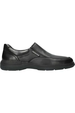 Mephisto Homme, Chaussures, Noir, Taille: 39 EU Mocassin en cuir noir pour homme