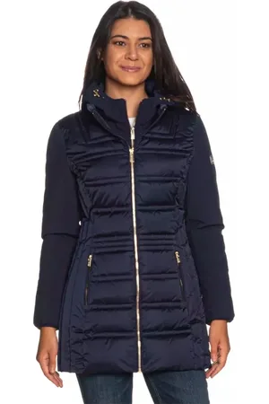 YES ZEE BY ESSENZA Femme, Vestes, Bleu, Taille: 36 FR Veste Technique en Tissu pour Femme avec Capuche