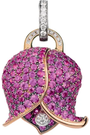 CHANTECLER Femme, Accessoires, Jaune, Taille: ONE Size Pendentif clochettes en or avec diamant