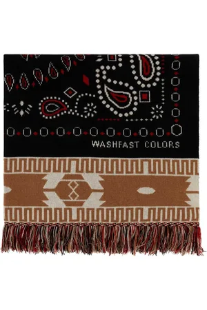 Alanui Homme, Accessoires, Multicolore, Taille: ONE Size Couverture en Mélange de Cachemire Brodée
