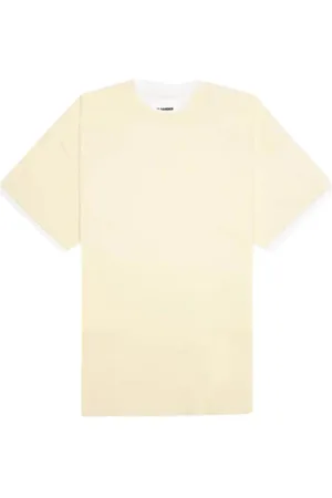 Jil Sander Homme, Tops, , Taille: M T-Shirt en Coton à Manches Courtes et Col Rond