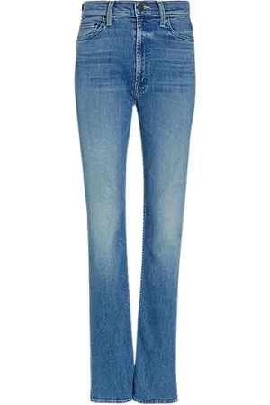 Mother Femme, Jeans, Bleu, Taille: W27 Jean taille haute jambe droite