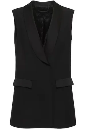 Alberta Ferretti Femme, Vestes, Noir, Taille: 36 FR Veste en Satin Noir avec Fermeture Boutonnée Cachée