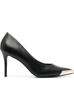 VERSACE Femme, Chaussures, Noir, Taille: 39 EU Chaussures en Cuir Scarlett
