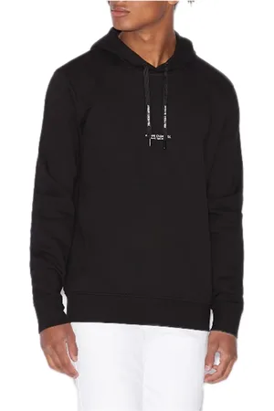 Armani Exchange Homme, Sweatshirts et sweats à capuche, Noir, Taille: L Sweat à capuche imprimé pour homme